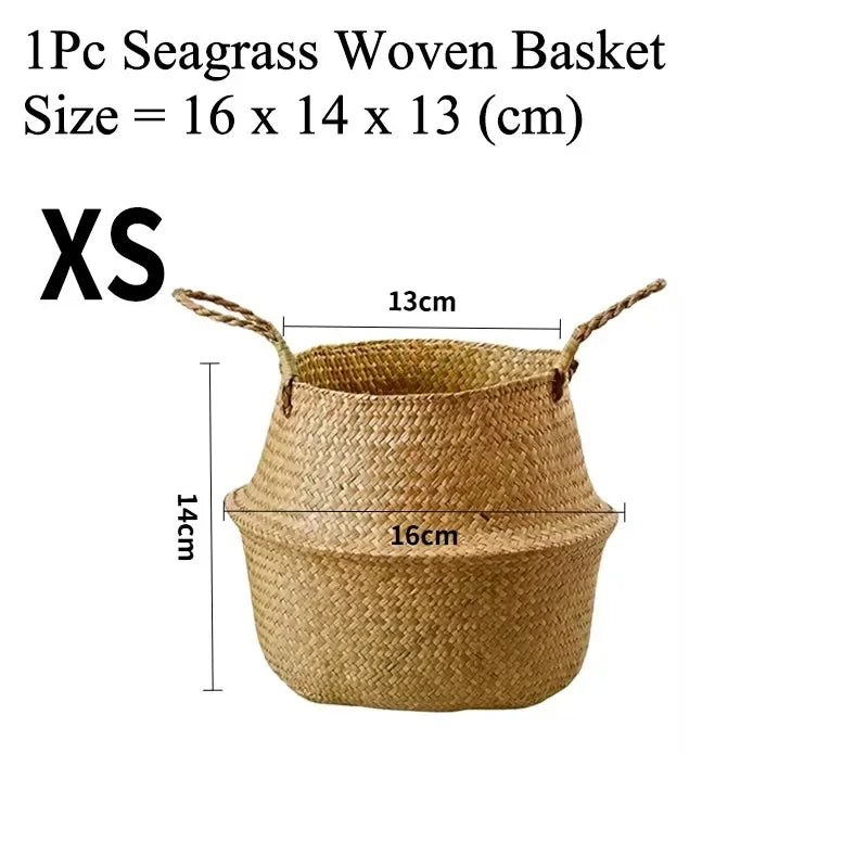 Panier en jonc de mer et osier