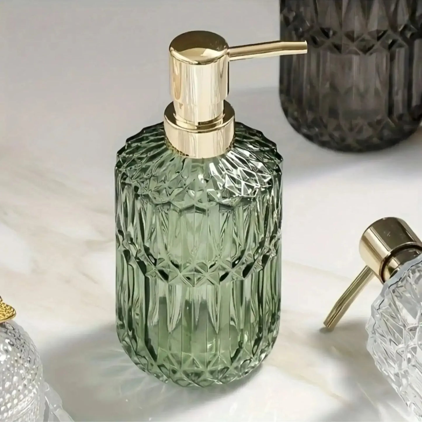 Distributeur de savon en verre rechargeable