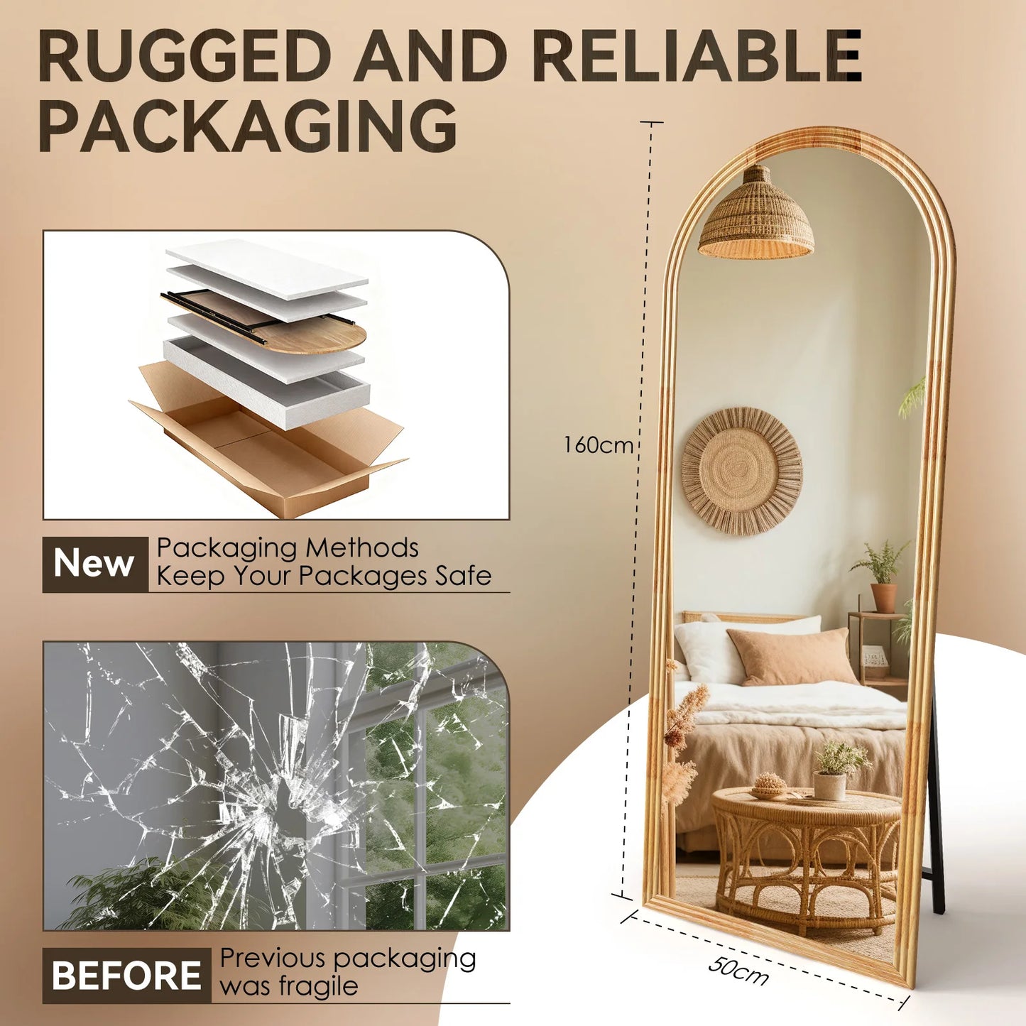 Miroir en bois