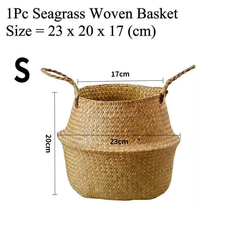 Panier en jonc de mer et osier