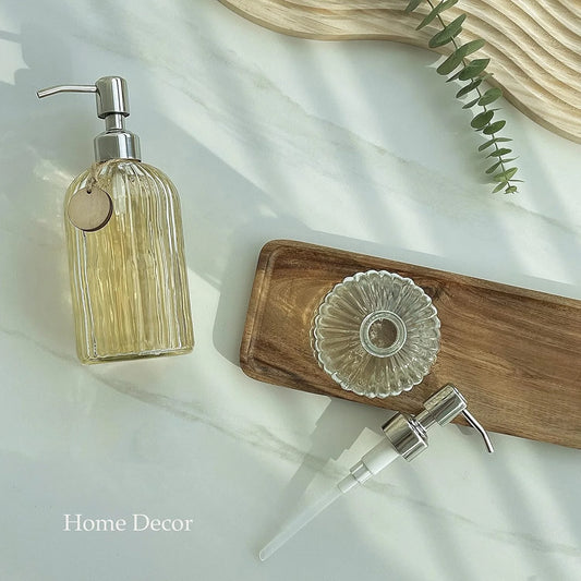 Distributeur de savon en verre rechargeable