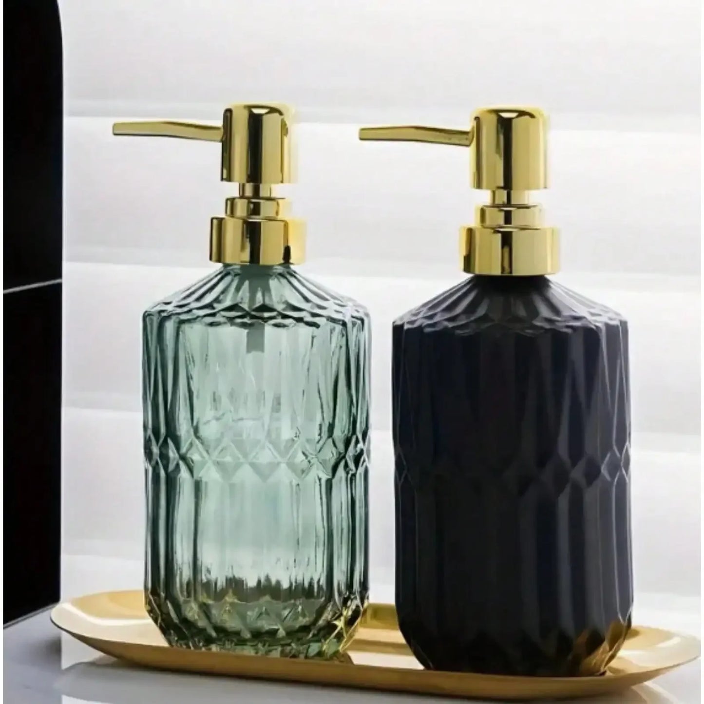 Distributeur de savon en verre rechargeable