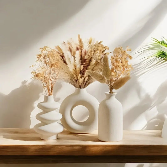 Ensemble de 3 vases bohème en céramique