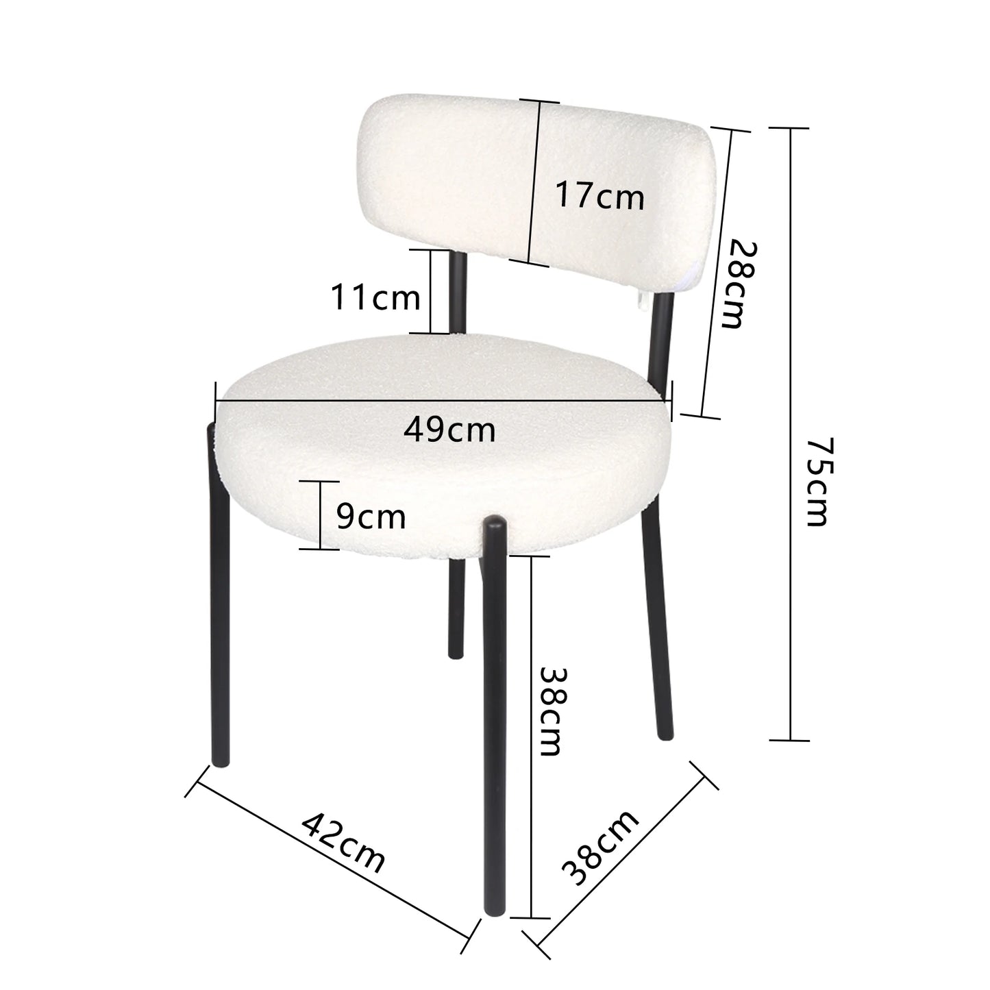 Lot de 2 Chaises de Salle à Manger