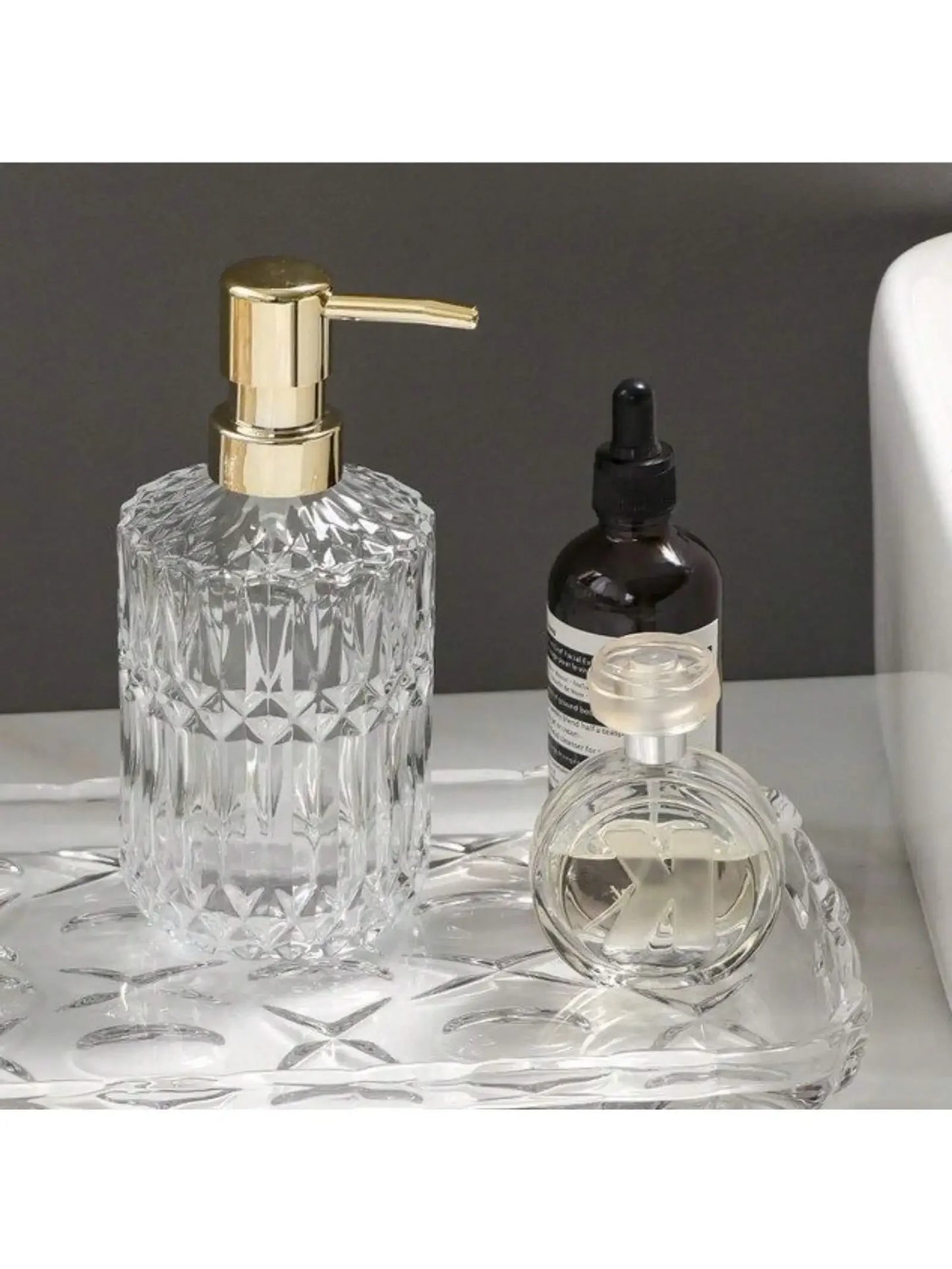Distributeur de savon en verre rechargeable
